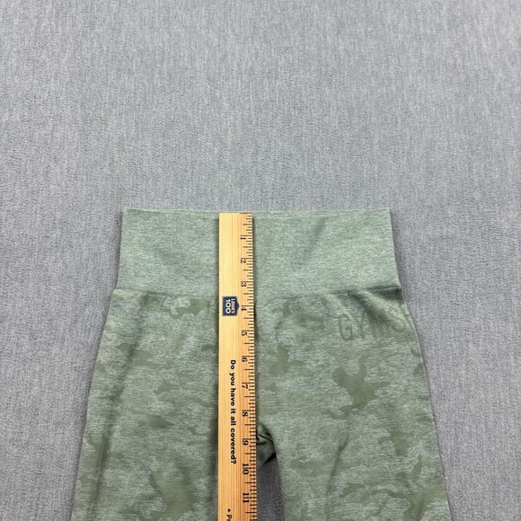 Gymshark Leggings Womens Small Green Camo Adapt Seamless 25" Yoga Gym Pants - Picture 6 of 11